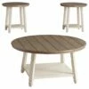 Ashley Furniture Bolanbrook - White / Brown / Beige - Occasional Table Set (3/cn)