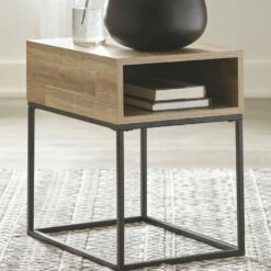 Ashley Furniture Gerdanet - Natural - Rectangular End Table Tables
