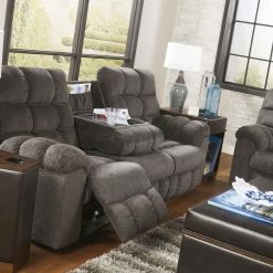 Signature Design By Ashley® Reclining Furniture Acieona - Slate - 2 Pc. - Reclining Sofa, Loveseat