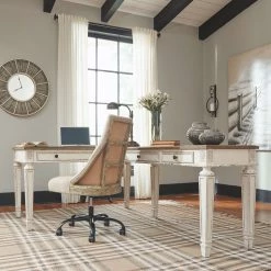 Outlet 🛒 Signature Design By Ashley® Realyn - Ultimate Best In Class L Shaped Desk With Lift Top, Swivel Desk Chair Home Office Sets 😍 14 Signature Design By Ashley® Realyn - Ultimate Best In Class L Shaped Desk With Lift Top, Swivel Desk Chair Home Office Sets