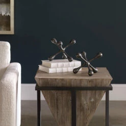 Best Sale ๐ Table Decor Uttermost Harlan Black Nickel Objects, S/2 ๐ 10 Table Decor Uttermost Harlan Black Nickel Objects, S/2