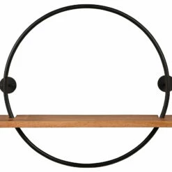 Ashley Furniture Darlaton - Black/natural - Wall Shelf