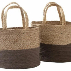 Ashley Furniture Parrish - Natural/charcoal - Basket Set (2/cn)