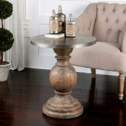 Tables Uttermost Blythe Wooden SideTable