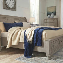 Discount 😍 Signature Design By Ashley® Lettner - Light Gray - 👗 Dresser, Mirror, Sleigh Bed With 2 Storage Drawers Bedroom Sets 🛒 17 Signature Design By Ashley® Lettner - Light Gray - Dresser, Mirror, Sleigh Bed With 2 Storage Drawers Bedroom Sets
