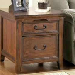 Ashley Furniture Woodboro - Dark Brown - Media End Table