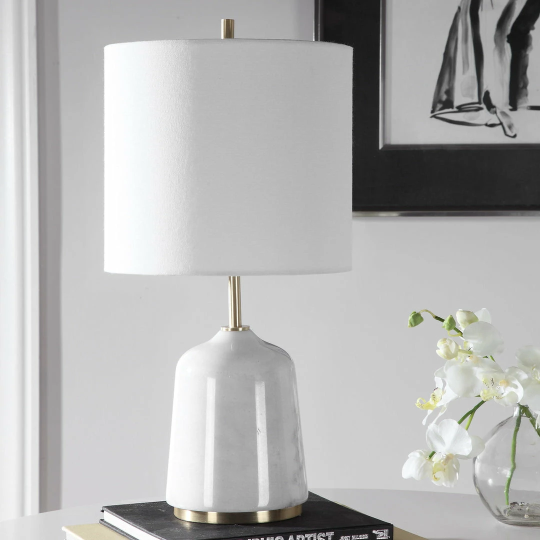 Outlet ⭐ Accessories Uttermost Eloise White Marble Table Lamp 🥰 7 Accessories Uttermost Eloise White Marble Table Lamp