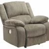 Ashley Furniture Draycoll - Pewter - Power Rocker Recliner