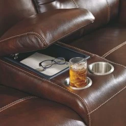 Ashley Furniture Reclining Furniture Catanzaro - PWR REC Loveseat/CON/ADJ HDRST