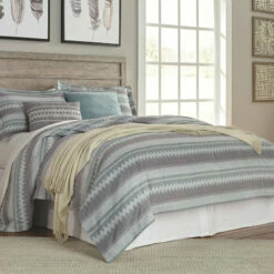 Signature Design By Ashley® Culverbach - Gray - Dresser, Mirror, Panel Headboard