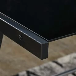 Ashley Furniture Mallistron - Black/silver - L-desk