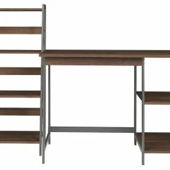 Ashley Furniture Soho - Light Best Gunmetal - Home Office Desk And Shelf