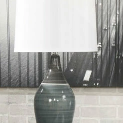 Ashley Furniture Niobe - Multi Gray - Ceramic Table Lamp (2/CN) Accessories