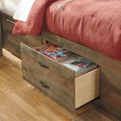 Signature Design By Ashley® Trinell - Ultimate Best In Class - Bookcase Bed With 2 Storage Drawers