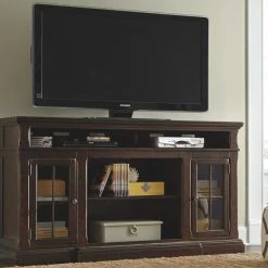 Buy 🎁 Ashley Furniture Roddinton - Dark Brown - Xl Tv Stand W/fireplace Option ❤️ 15 Ashley Furniture Roddinton - Dark Brown - Xl Tv Stand W/fireplace Option