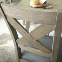 Signature Design By Ashley® Aldwin - Gray - Rectangular Dining Room Table, 4 Upholstered Side Chairs