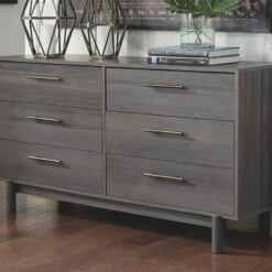 Signature Design By Ashley® Brymont - Dark Gray - Six Drawer Dresser - Modern