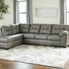 Signature Design By Ashley® Sectionals Donlen - Gray - Left Arm Facing Chaise 2 Pc Sectional
