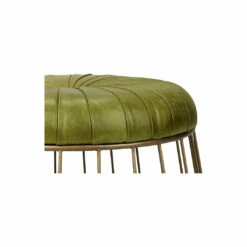 Moe's Home Collection Radcliffe Leather Ottoman Green Ottomans