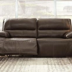 Signature Design By Ashley® Reclining Furniture Ricmen - 2 Seat Power Reclining Sofa Adjustable Headrest, Power Reclining Loveseat With Adjustable HDRST