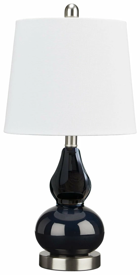 Cheap 🤩 Ashley Furniture Makana - Navy - Glass Table Lamp (1/cn) Accessories ✨ 3 Ashley Furniture Makana - Navy - Glass Table Lamp (1/cn) Accessories