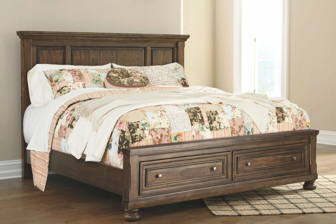 Discount 😉 Signature Design By Ashley® Flynnter - Medium Brown - California King Panel Bed With 2 Storage Drawers Beds 😉 3 Signature Design By Ashley® Flynnter - Medium Brown - California King Panel Bed With 2 Storage Drawers Beds