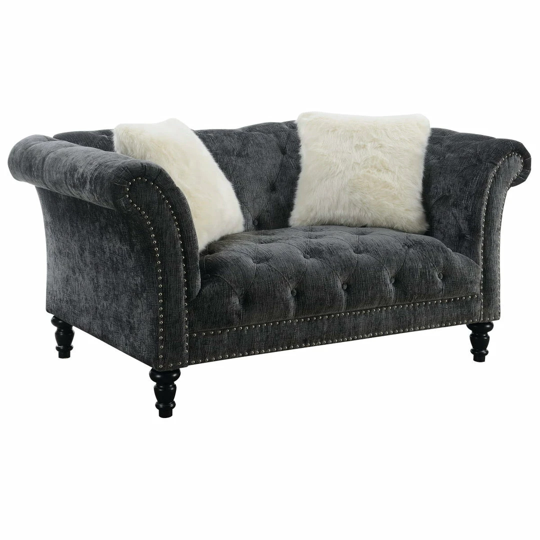 Deals ๐ฅ Emerald Home Hutton II Tufted Loveseat, Gray Loveseats ๐ 3 Emerald Home Hutton II Tufted Loveseat, Gray Loveseats