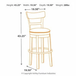 Ashley Furniture Stools Pinnadel - Light Ultimate Best In Class UPH Swivel Barstool (1/CN)