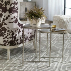 Uttermost Burnett Nickel Nesting Tables, S/2
