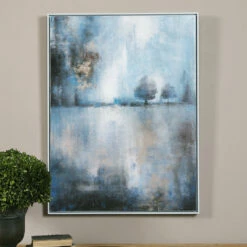 Accessories Uttermost Lake At Dusk Hand Painted Art