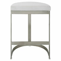 Stools Uttermost Ivanna Backless Silver Counter Stool