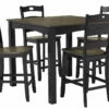 Ashley Furniture Froshburg - Black - Square Counter Tbl Set (5/cn) Dining Room Sets