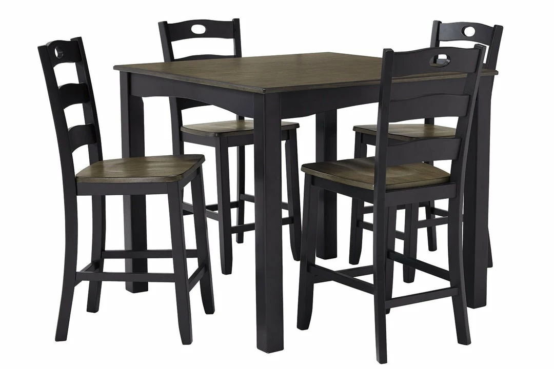 Flash Sale ✔️ Ashley Furniture Froshburg - Black - Square Counter Tbl Set (5/cn) Dining Room Sets 😉 3 Ashley Furniture Froshburg - Black - Square Counter Tbl Set (5/cn) Dining Room Sets