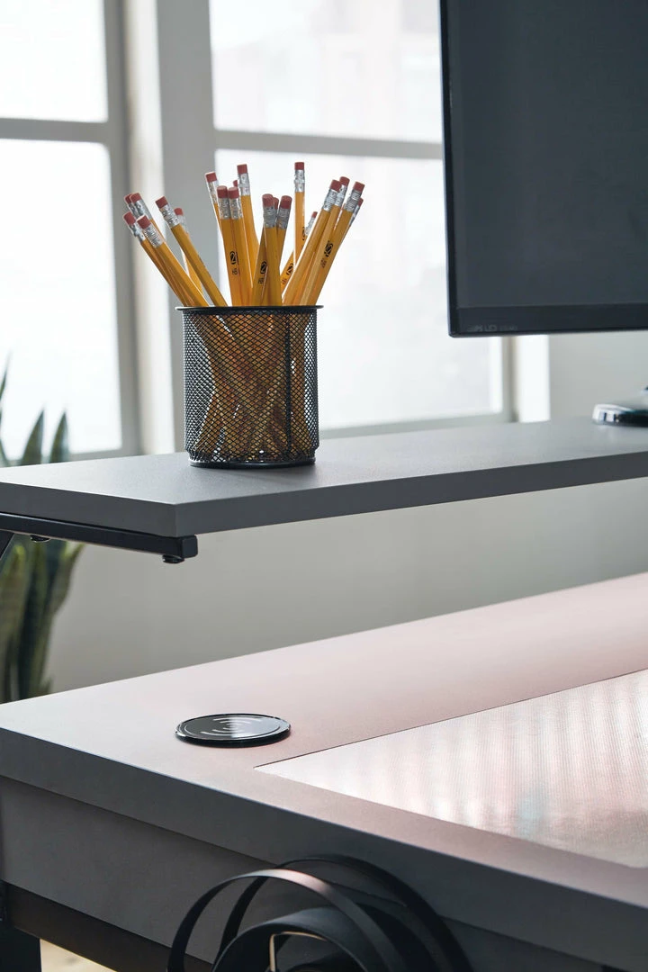Hot Sale 🛒 Signature Design By Ashley® Desks Lynxtyn - Black / Gray - L-desk 🥰 14 Signature Design By Ashley® Desks Lynxtyn - Black / Gray - L-desk