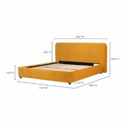 Moe's Home Collection Samara Queen Bed Mustard Beds