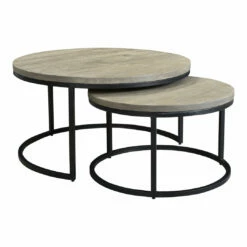 Moe's Home Collection Drey Round Nesting Coffee Tables Set Of 2