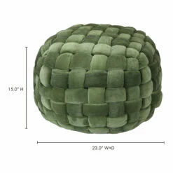 Moe's Home Collection Jazzy Pouf Chartreuse