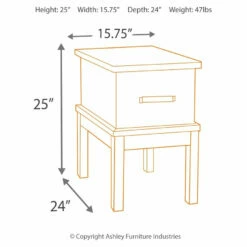 Ashley Furniture Stanah - Brown / Beige - Chair Side End Table Tables