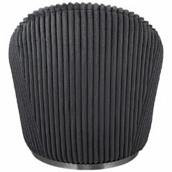 Chairs Uttermost Crue Gray Fabric Swivel Chair