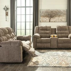 Signature Design By Ashley® Workhorse - Cocoa - 2 Pc. - Reclining Sofa, Loveseat Reclining Furniture