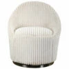 Uttermost Crue White Swivel Chair