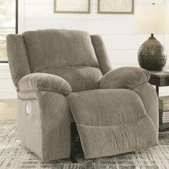 Ashley Furniture Draycoll - Pewter - Power Rocker Recliner