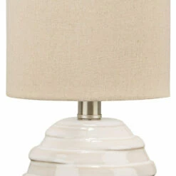 Ashley Furniture Accessories Glennwick - White - Ceramic Table Lamp (1/cn)