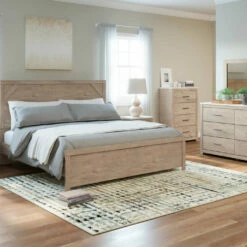 Signature Design By Ashley® Senniberg - Light Brown/white - 7 Pc. - Dresser, Mirror, Chest, Queen Panel Bed, 2 Nightstands Bedroom Sets