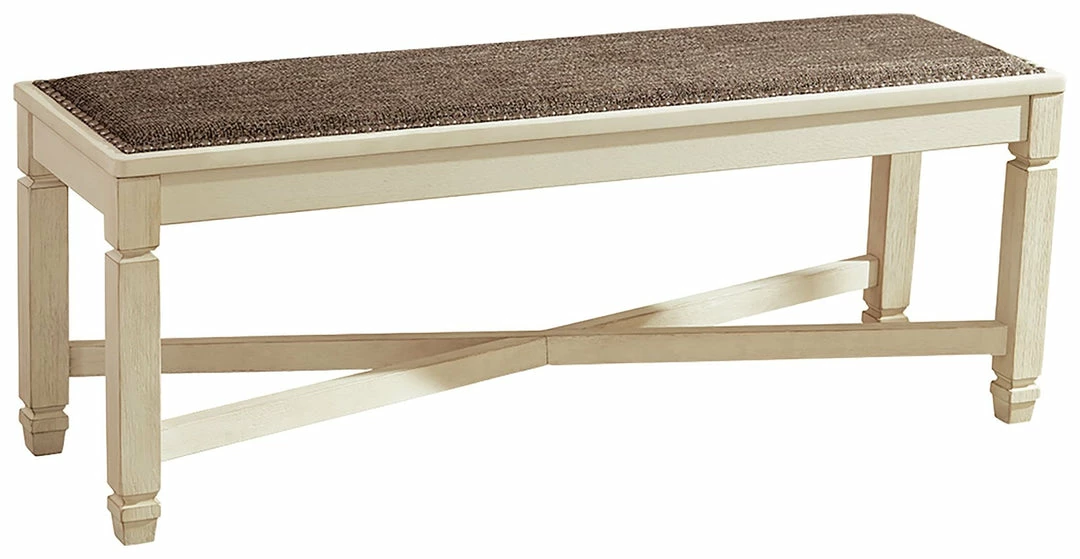 Best Pirce 😍 Ashley Furniture Bolanburg - Beige - Large Uph Dining Room Bench Benches 😀 3 Ashley Furniture Bolanburg - Beige - Large Uph Dining Room Bench Benches