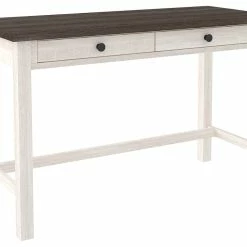 Ashley Furniture Dorrinson - White / Black / Gray - Home Office Desk - 2-drawer Desks