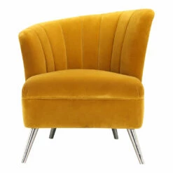 Moe's Home Collection Chairs Layan Accent Chair Left Yellow