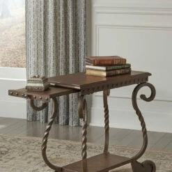 Ashley Furniture Rafferty - Dark Brown - Chair Side End Table Tables