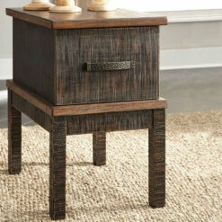 Ashley Furniture Stanah - Brown / Beige - Chair Side End Table Tables