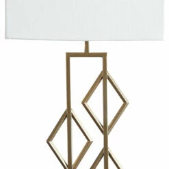 Ashley Furniture Edsel - Champagne/white - Metal Table Lamp (1/cn) Accessories